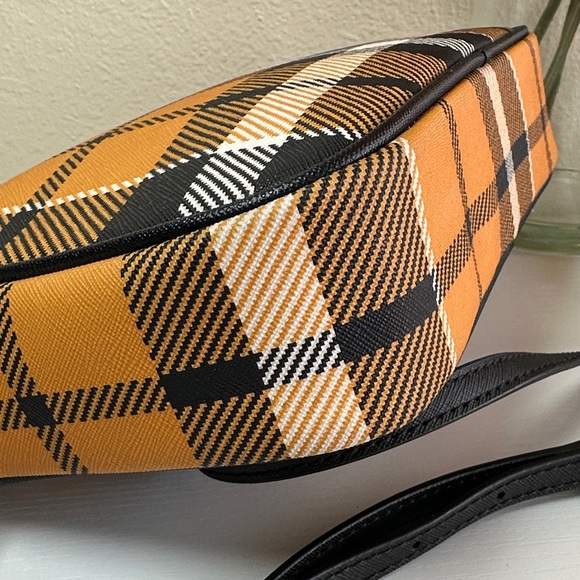 Michael Kors Plaid Crossbody Bag - Black, White, and Tan - Picture 8 of 12